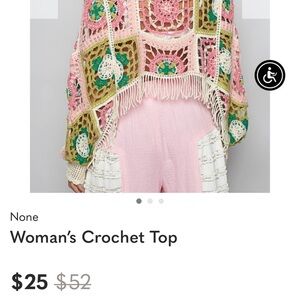 POL Multicolor Crochet Top